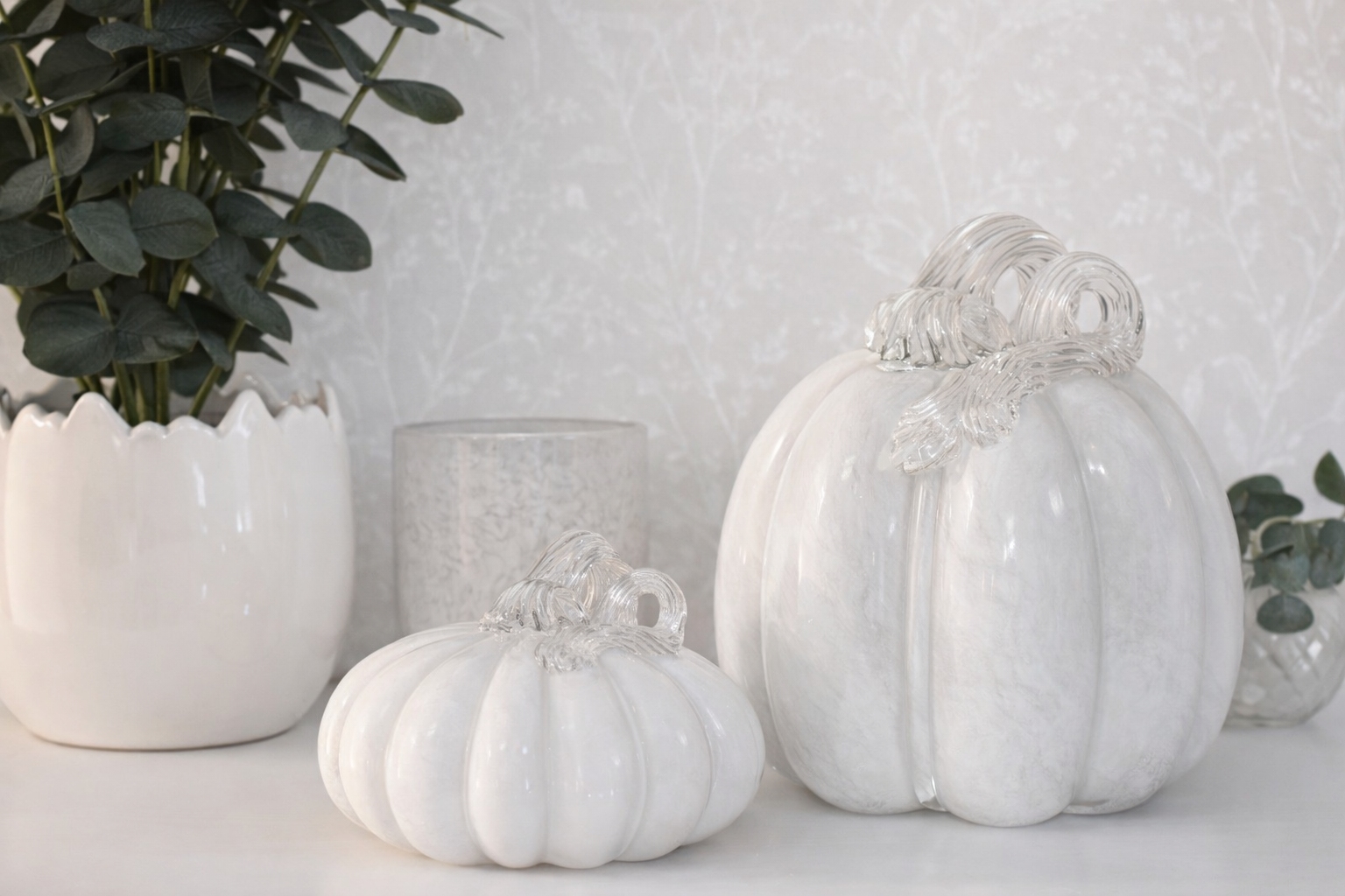 Vit glaspumpa, liten inspirationsbild