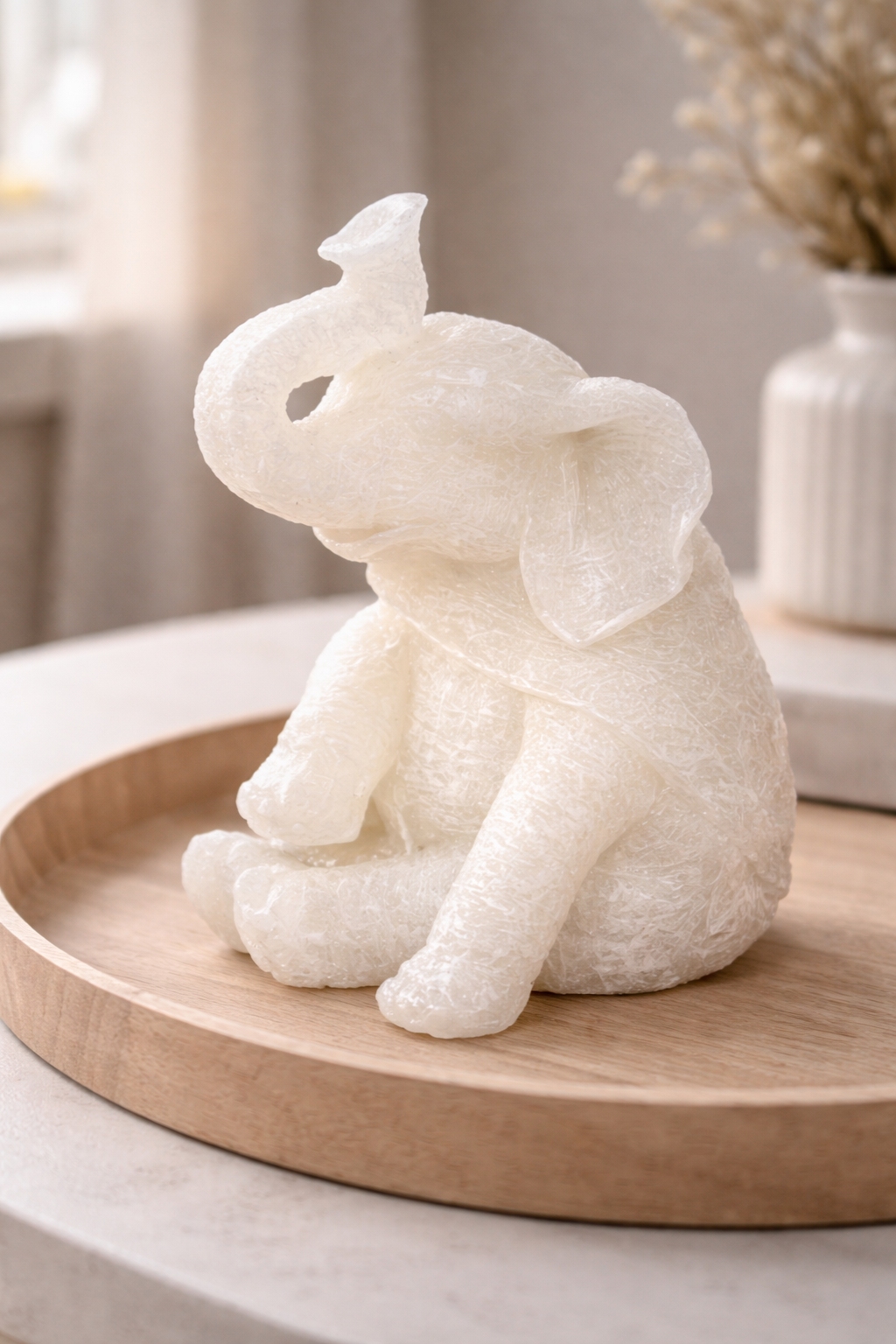 Sittande elefant, ljus inspirationsbild